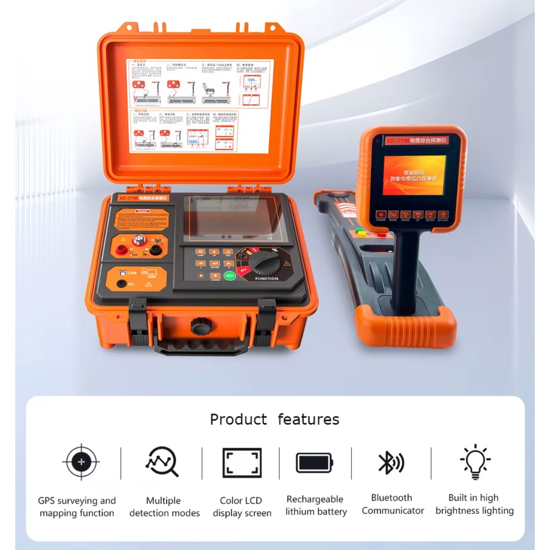 Detector de cables subterráneos y localizador de fallas TDR · DCS-001
