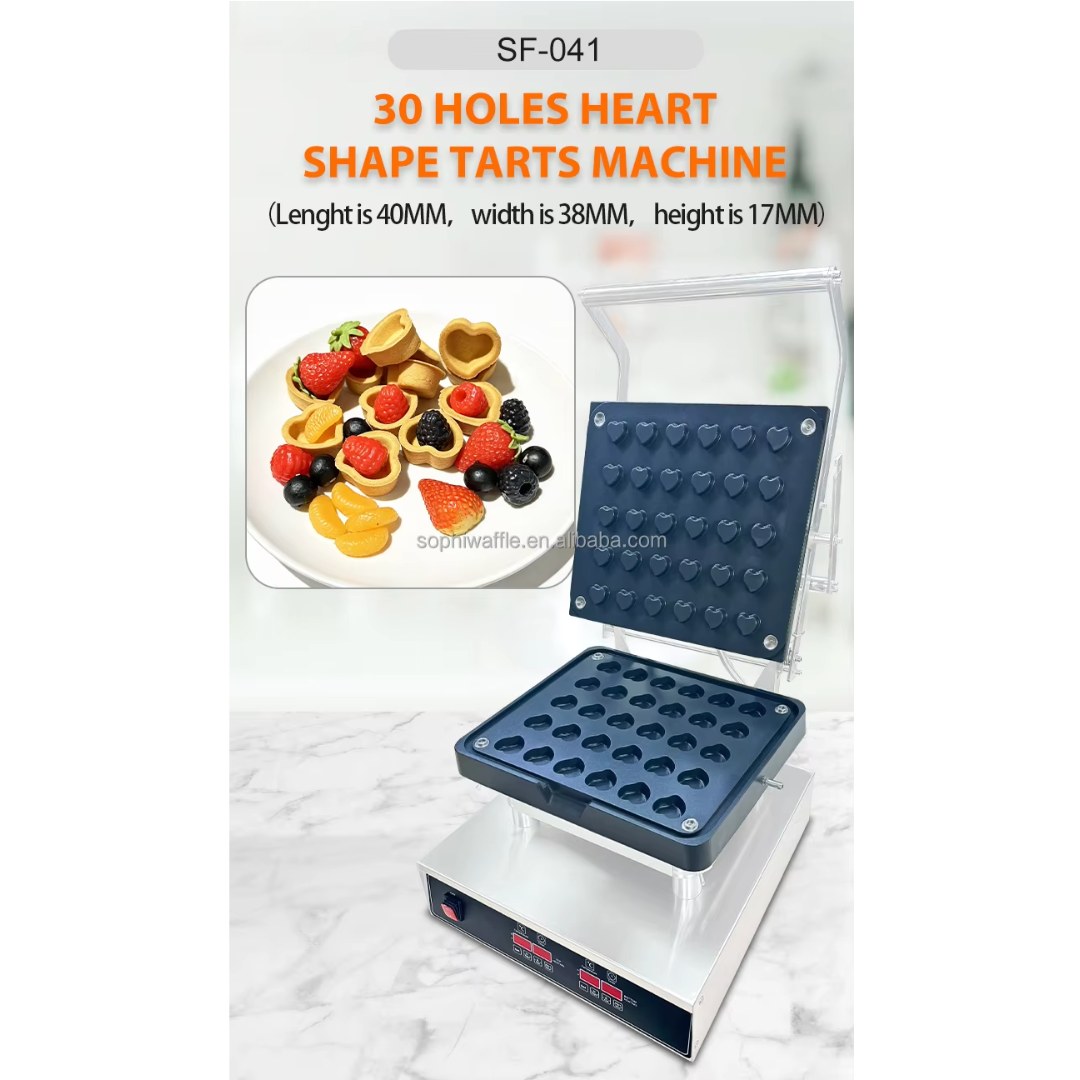 Máquina para tartaletas con forma de corazón y borde dentado · SF-041