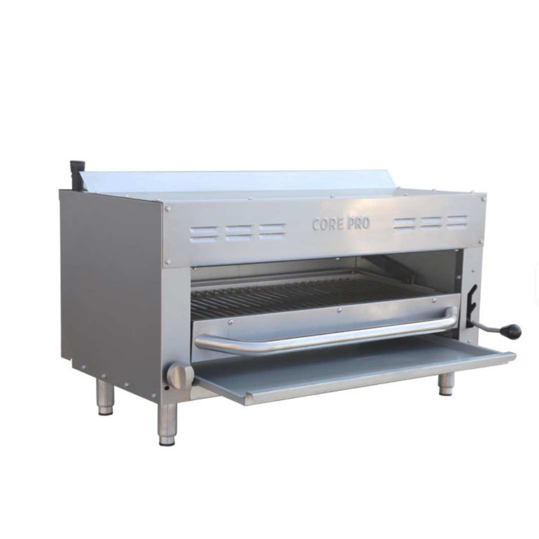 Salamandra comercial de acero inoxidable con parrilla regulable · SW-380A