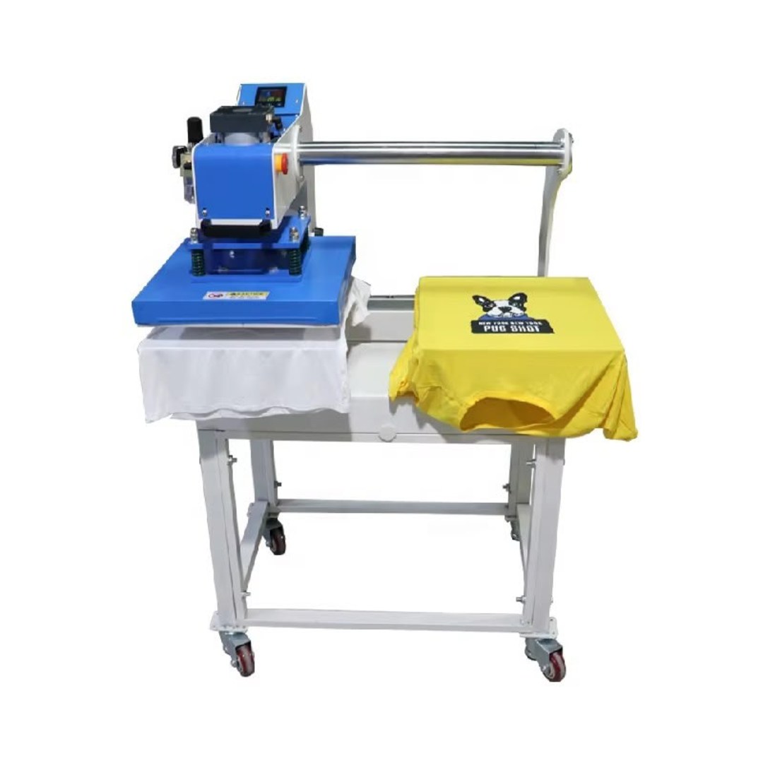 Prensa térmica neumática automática de doble estación 40 x 40 cm · QD-4040